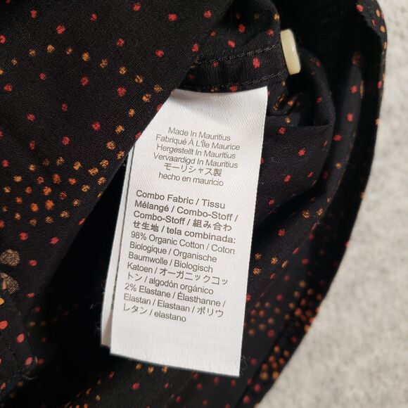 J.Crew Secret Wash‎ Shirting Floral Shirt Mens Small Orange Black Organic Cotton - Picture 6 of 6